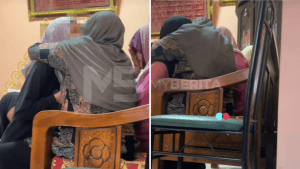 Pergaduhan jiran akhirnya tamat dengan pelukan, tangisan