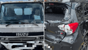 Lori gerak sendiri rempuh lima kenderaan