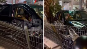 Nissan Almera naik 'divider' jalan, dipercayai dipandu individu mabuk