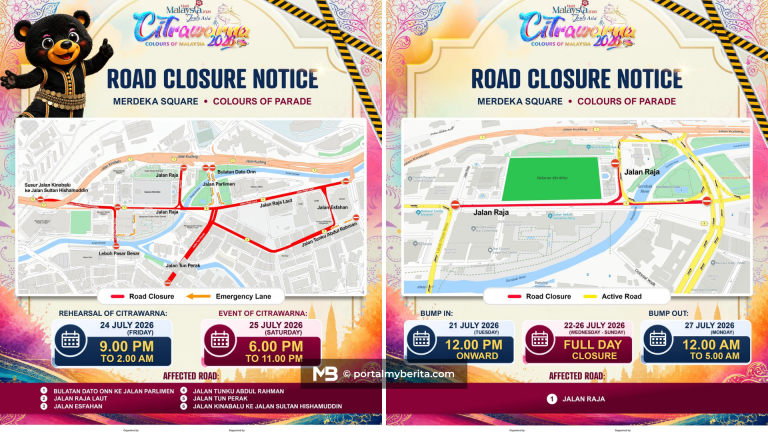 Jalan Raja ditutup seminggu, Citrawarna 2026 bakal gegar Dataran Merdeka