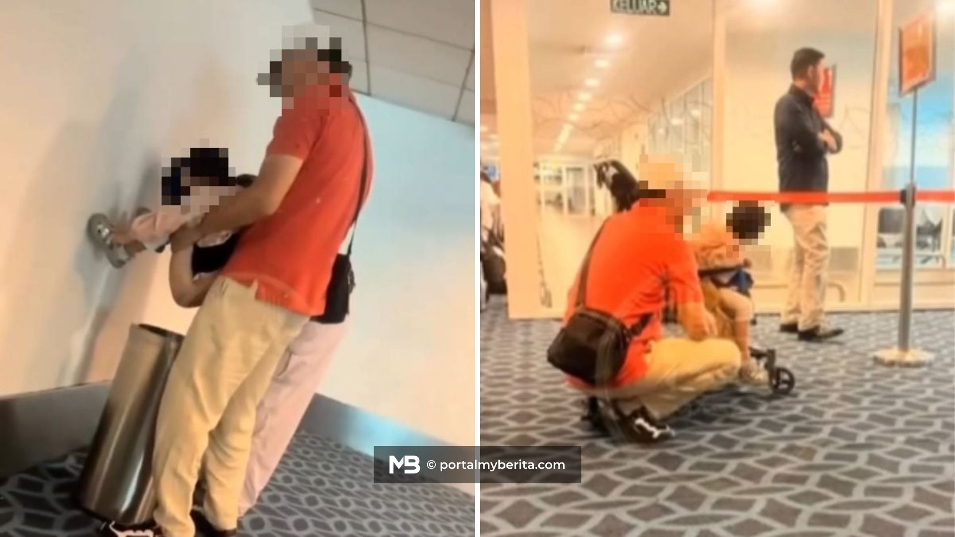 Pelancong dikecam, didakwa biar anak buang air dalam tong sampah di KLIA