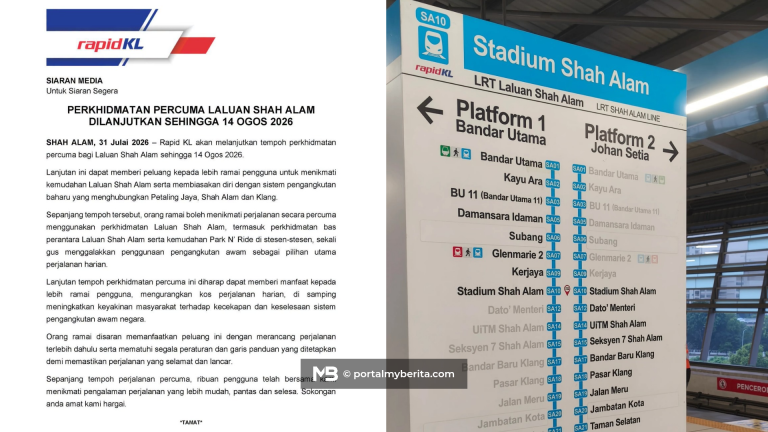 LRT laluan Shah Alam percuma dua minggu lagi