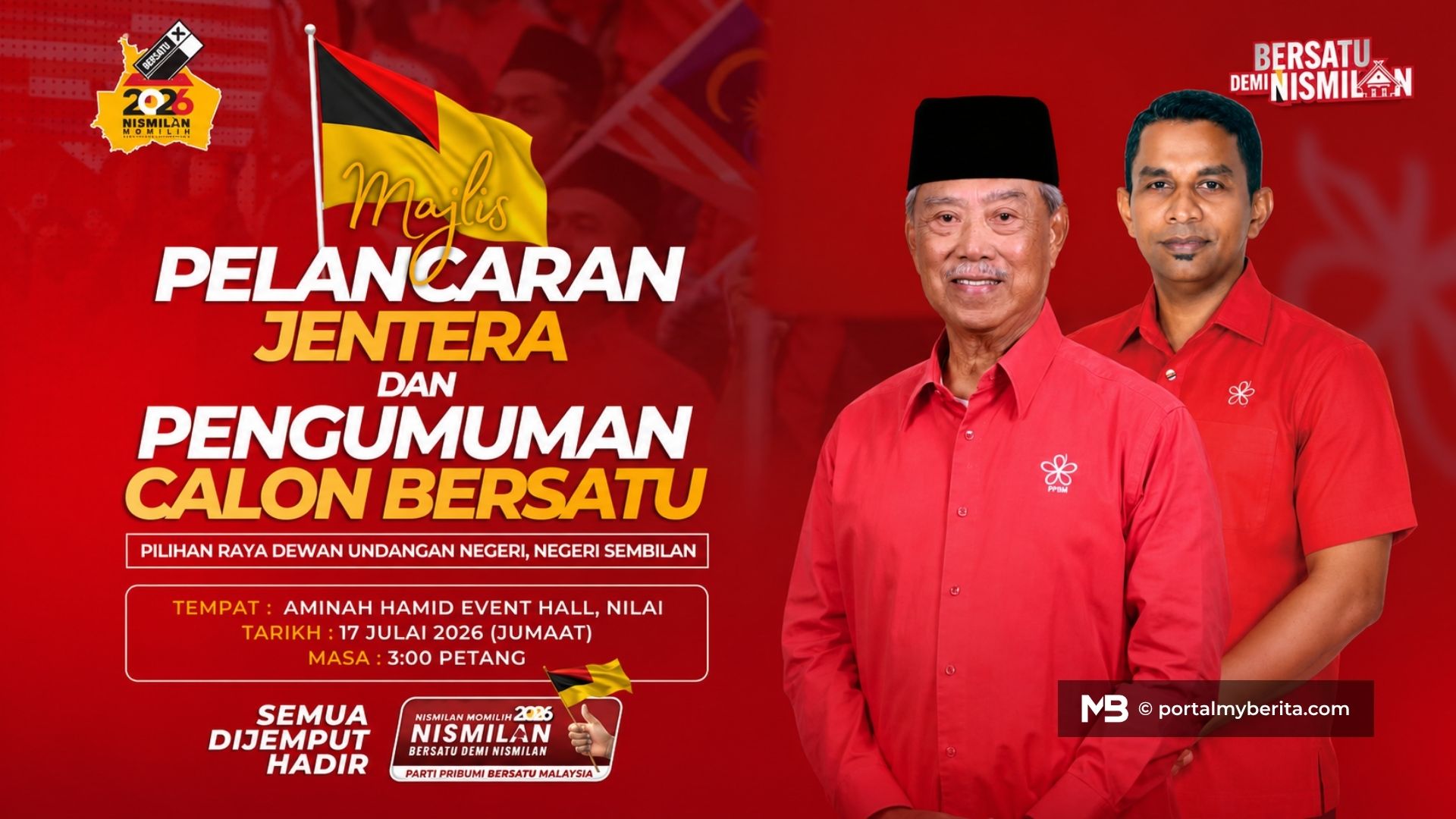 Bersatu umum calon petang Jumaat