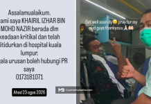 “Suami saya kritikal”, Amyza Aznan mohon doa suami ditidurkan di HKL