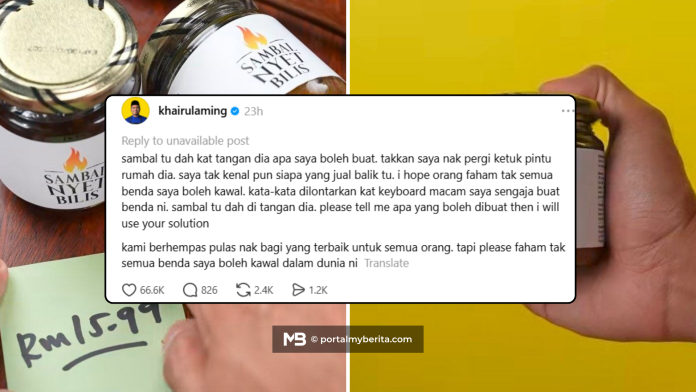 “Apa saya boleh buat?”, KA balas isu Sambal Nyet Bilis dijual semula RM25