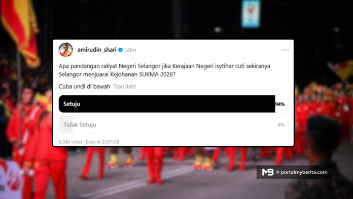 Jika Selangor juara Sukma, cuti atau tidak ?, Amirudin buka undian rakyat
