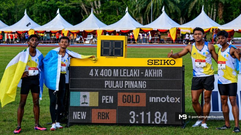 Pulau Pinang tamat kemarau 28 tahun, kuartet bawah 19 cipta rekod SUKMA