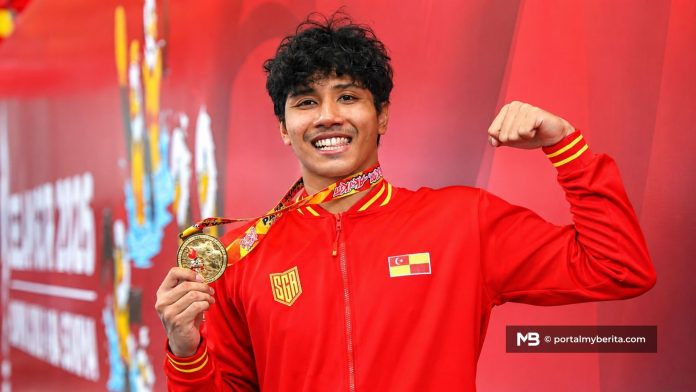 Haris tutup tirai SUKMA dengan emas, tewaskan dua penerjun kebangsaan