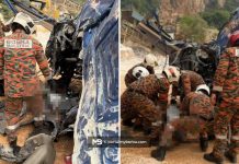 Batu hempap lori di kuari, pemandu maut tersepit Batu hempap lori di kuari, pemandu maut tersepit