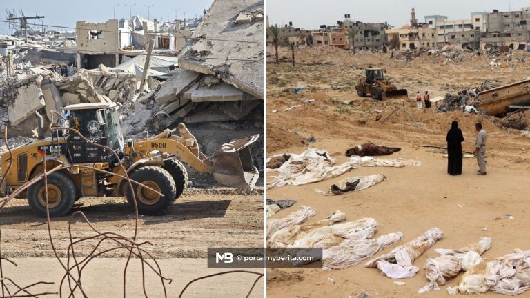 61 juta tan runtuhan ‘menelan’ Gaza, 10,000 mayat masih tertimbus