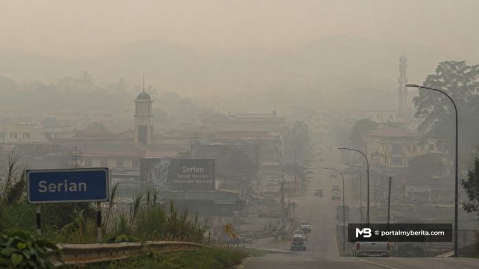 Jerebu reda, Agong perkenan tamat darurat di Serian