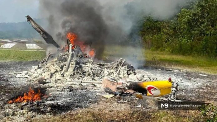 Helikopter 'Flying Doctor Service' bawa lima individu terhempas di Long Lellang