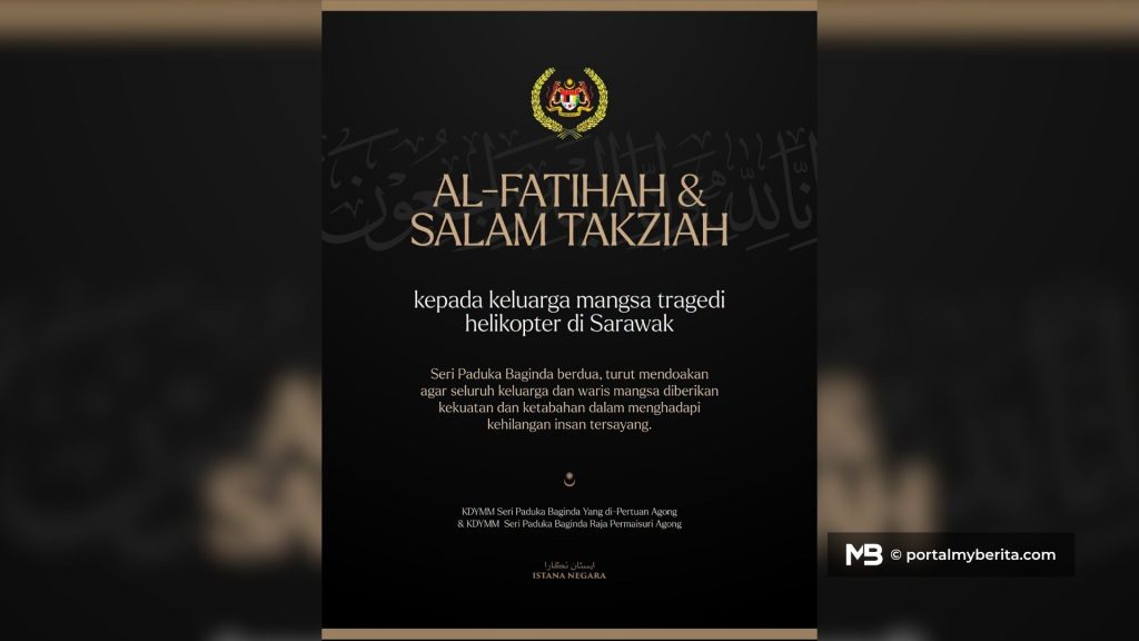 Agong, Raja Permaisuri zahir takziah, jasa kru FDS akan sentiasa dikenang