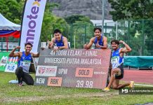 Kuartet 4x100m UPM pecah benteng 40 saat SUKIPT