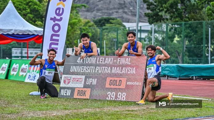 Kuartet 4x100m UPM pecah benteng 40 saat SUKIPT