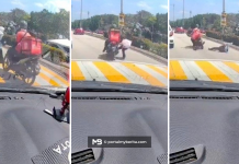 Baru turun kereta, pelajar dirempuh ‘rider’ ketika melintas Baru turun kereta, pelajar dirempuh 'rider' ketika melintas