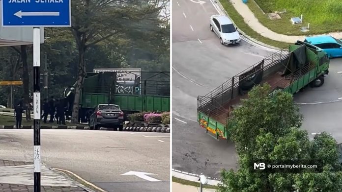 Lori hijau dipercayai dicuri, aksi lawan arus cetus cemas di Pasir Gudang