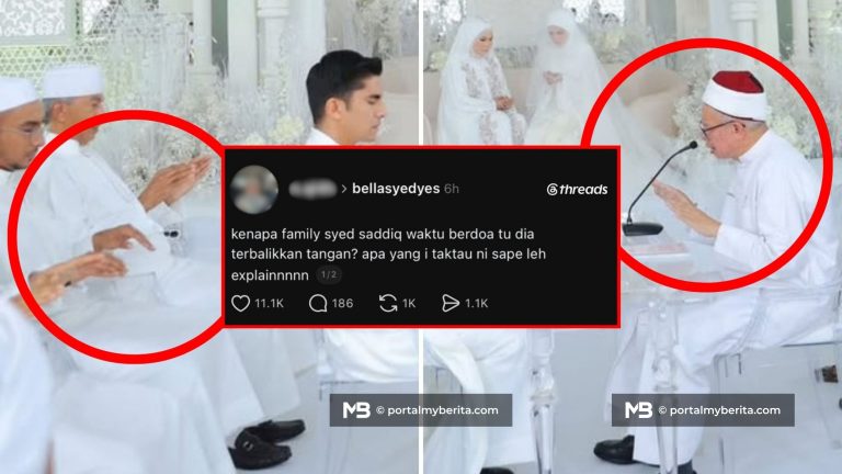 Ada orang doa tangan terbalik pada majlis nikah Bella, Syed Saddiq? Ini sebenarnya…