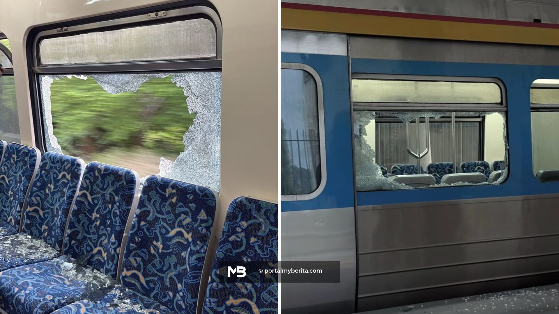 Cermin tren komuter pecah akibat vandalisme, KTMB buat laporan polis