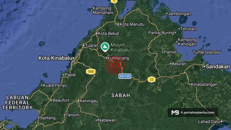 Gempa bumi 3.5 magnitud berlaku di Panginatan, Ranau