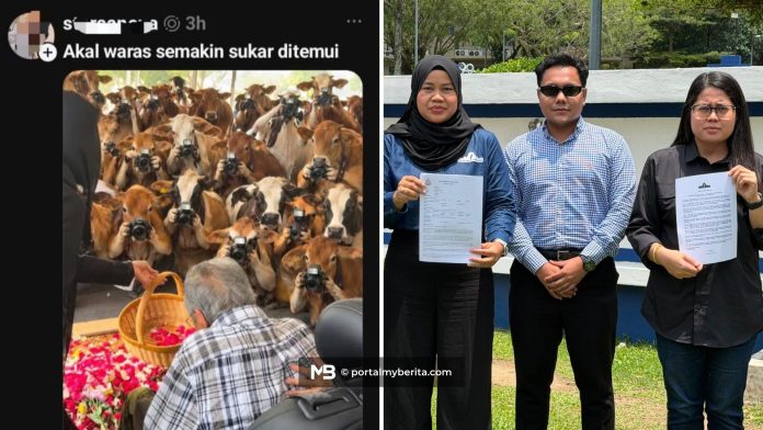 Imej petugas media diubah jadi lembu, KMP buat laporan polis