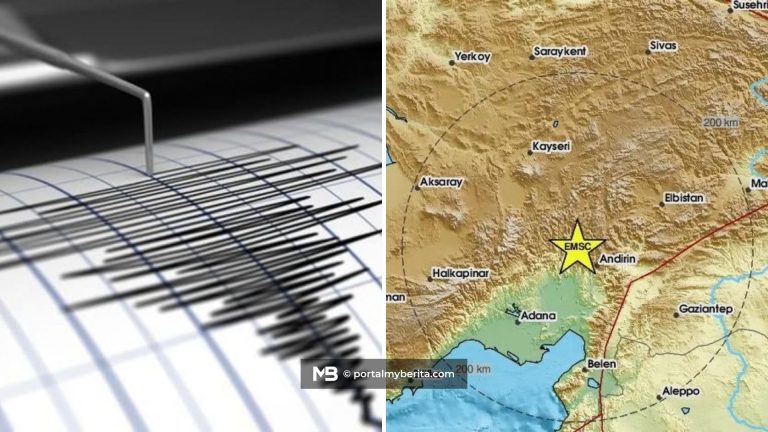 Lima gempa bumi landa selatan Turkiye dalam tempoh enam jam