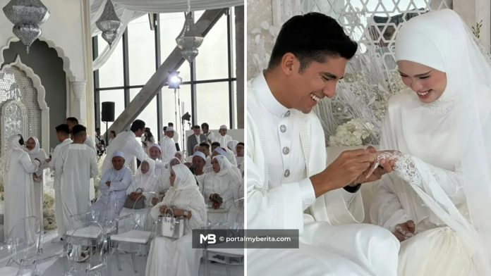 Tetamu tampil serba putih, mencuri tumpuan di majlis nikah Bella, Syed Saddiq